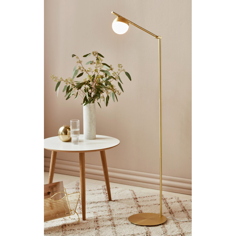 139.5cm Arched Floor Lamp, Gold
