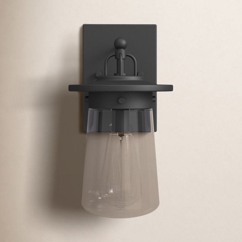 Plafonnier encastré d'extérieur Mansoor, Noir, H 11,63 po x l 6 po x P 6 po