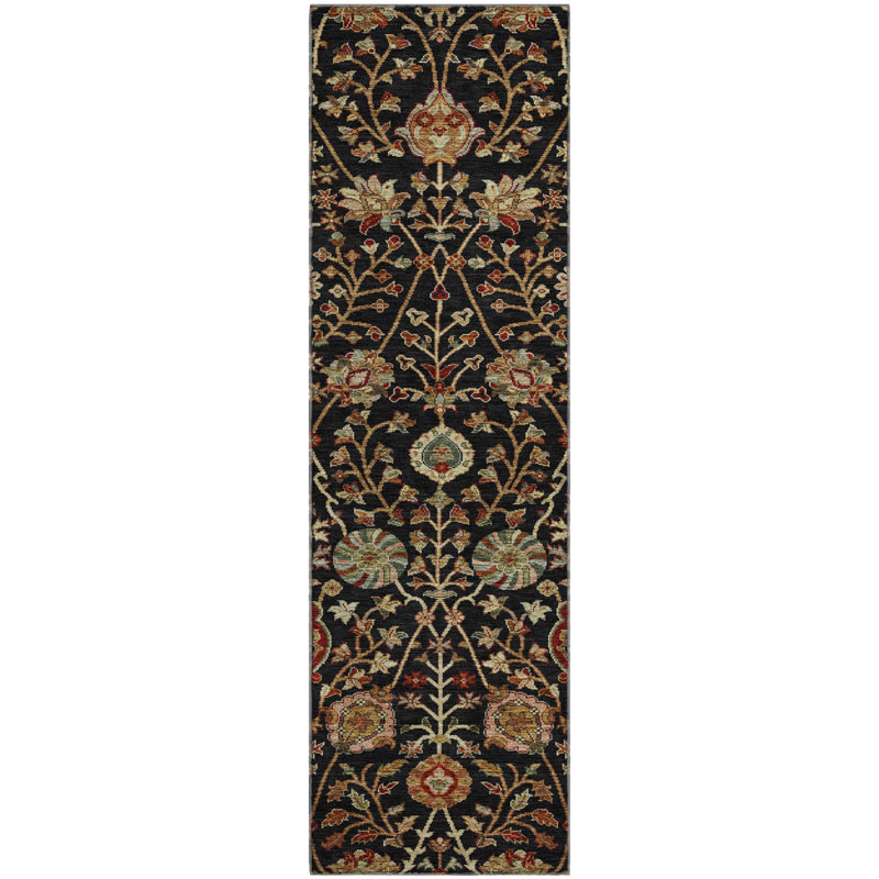 Premium Machine Washable Dahl AMF1085 Floral Rug, Runner 2'3" x 7'6"