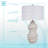 Serenity Waves Ceramic Table Lamp - Off White