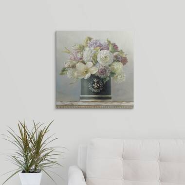 Rose Bouquets (50 Cents)' by Debi Coules Graphic Art Print on Wrapped Canvas East Urban Home Size: 26 H x 26 W x 1.5 D, Format: Wrapped Canvas
