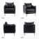 Eamor 30" Wide Faux Leather Armchair with Unique Arms(Set of 2)
