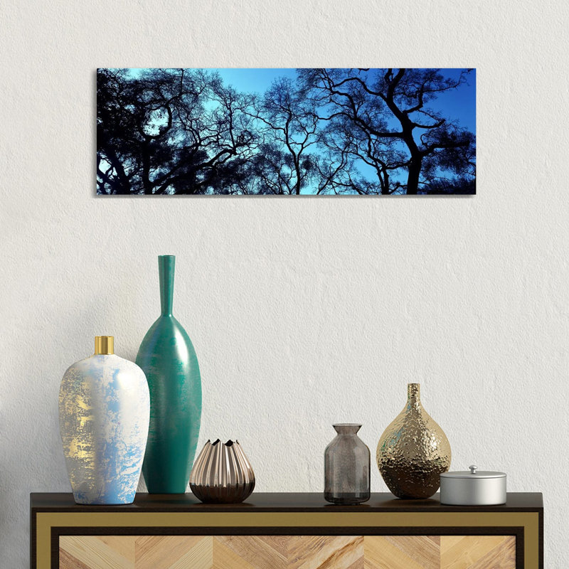Silhouette Of An Oak Tree, Oakland, California, USA - Wrapped Canvas Panoramic Print, 30.48 cm H x 91.44 cm W x 3.175 cm D