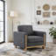 Fauteuil rembourré en tissu-123596084