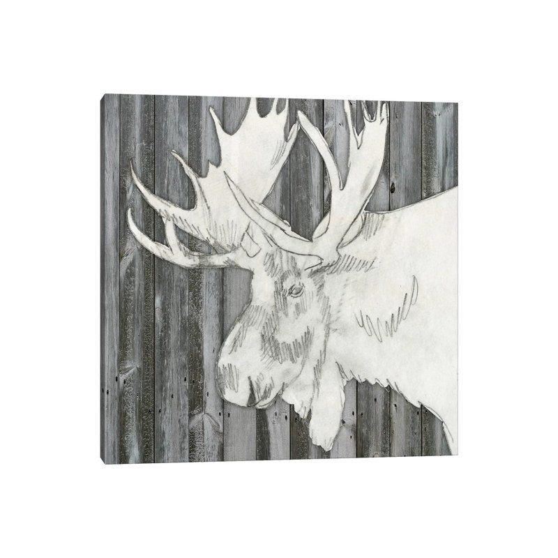 Barnwood Lodge Sketch I by Jennifer Goldberger - Wrapped Canvas Print, 30.48cm H x 30.48cm W