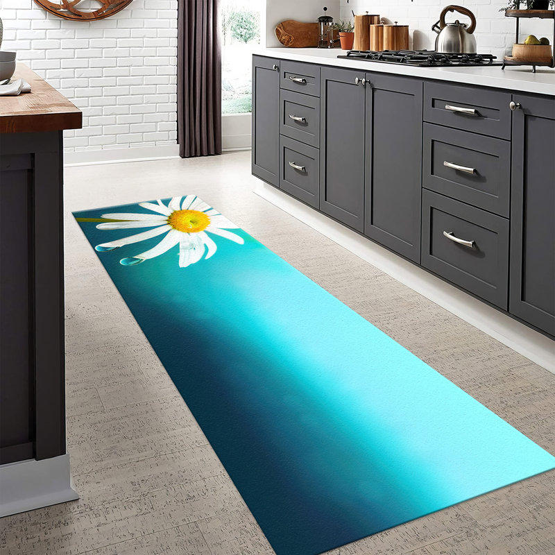 Tapis à motif floral non tissé Floral Elegance, Tapis de couloir 2 pi 8 po x 9 pi 2 po