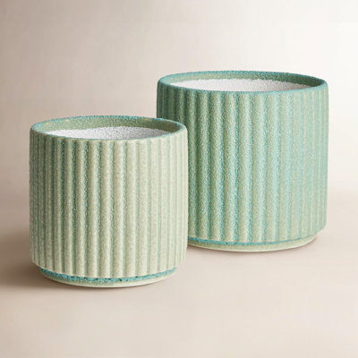 Serpentine 7" Ceramic Pot Planter