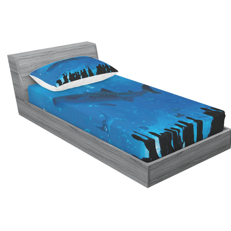 Shark Microfiber Sheet Set, Twin XL Sheet Set + Fitted Sheet + 1 Pillowcase