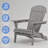 Set of 2 Solid Wood Folding Adirondack Chairs, Outdoor Lounge Patio Chairs for Garden, Lawn & Backyard-279451870
