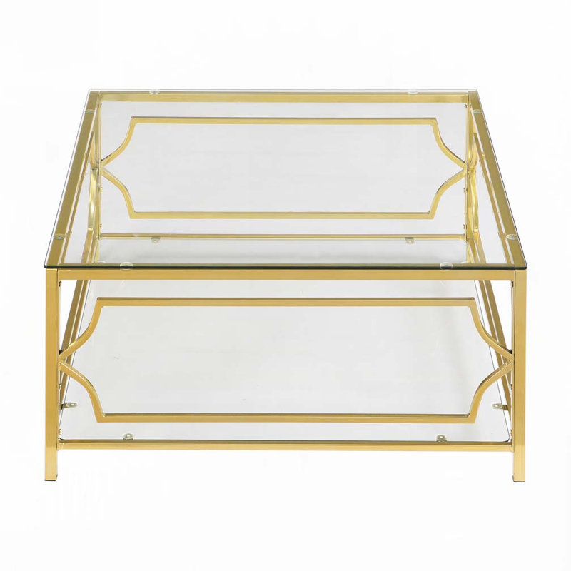 Square Glass Coffee Table, Transparent