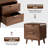 19.3" W Fluted Nightstand with 2 Drawers