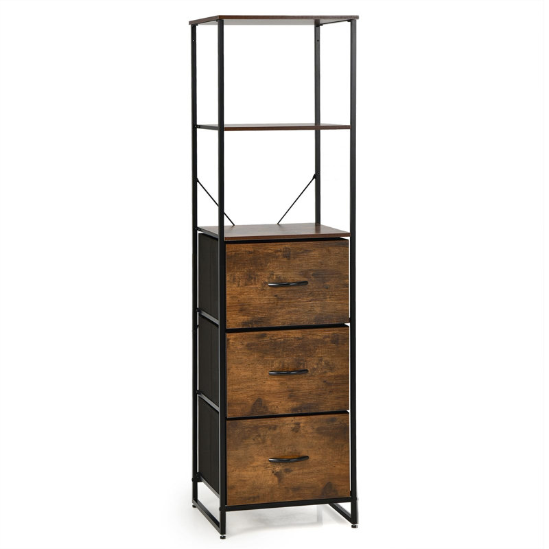 156cm H x 44cm W Metal Standard Bookcase
