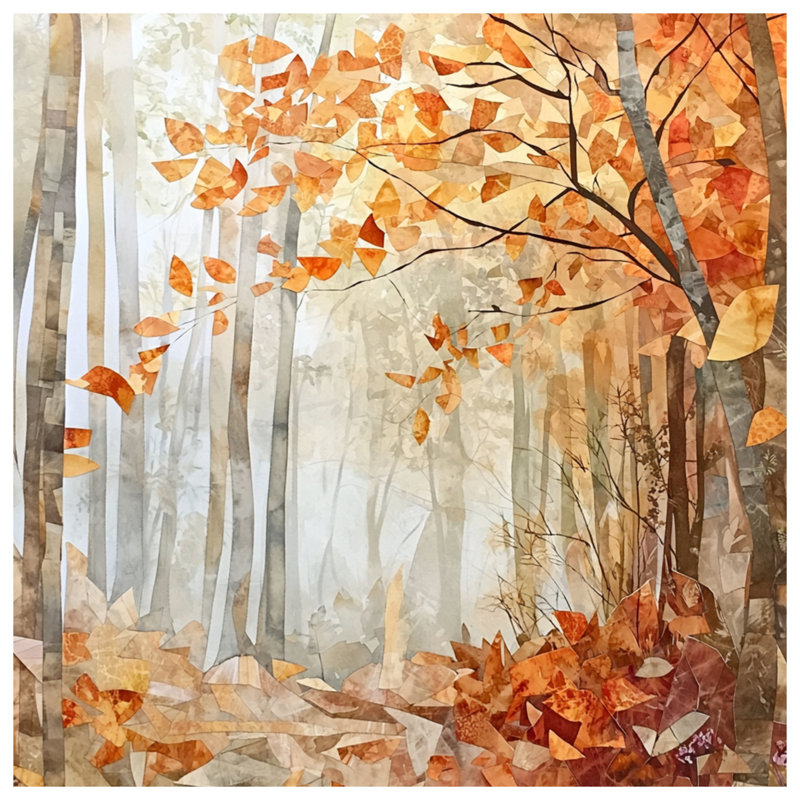 Autumn Forest Scene Double Sided Throw Pillows, 20 x 20 inches