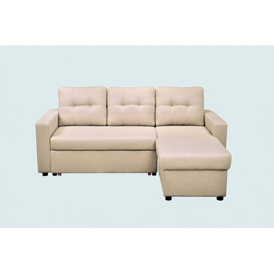 Canapé-lit modulaire convertible en forme de L, mobilier d'appoint élégant, canapé-lit escamotable