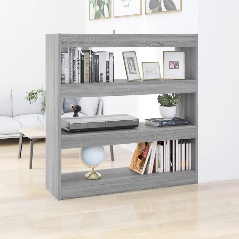 Geisha Etagere Bookcase, 103cm H x 100cm W x 30cm D, Sonoma Grey