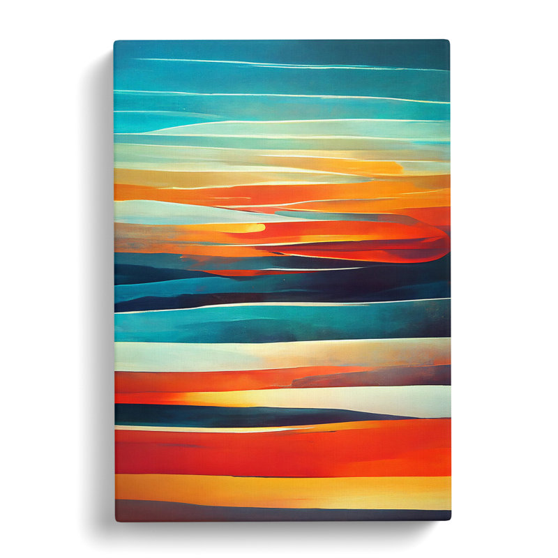 Abstract Sunset No.2 - Wrapped Canvas Print, 50cm H x 35cm W x 3cm D