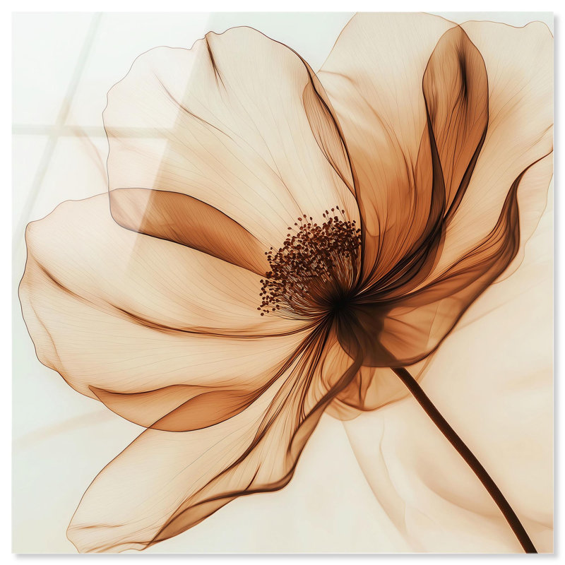 Décoration murale en acrylique «Fragile Elegance II» par Art Remedy, prête à être accrochée, H 40 po x l 40 po