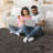 High-Low Striped Area Rug Polypropylene Stain Resistant Non-Shedding Brown 2' x 3'-129019799