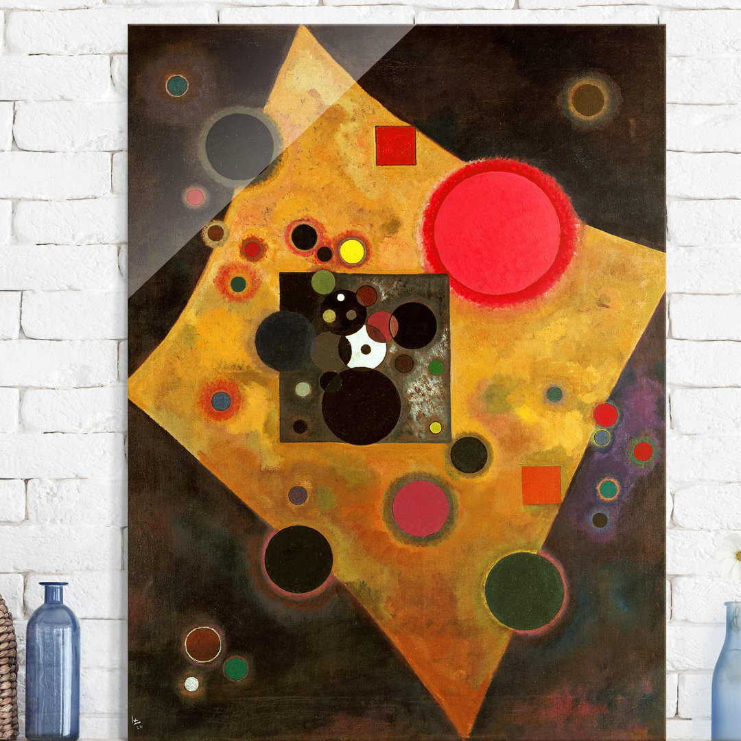 Glasbild Accent in Pink von Wassily Kandinsky