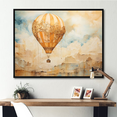 Minimalisme, montgolfière, voyages sur toile