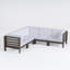Canapé modulaire d'extérieur 30,25 po avec coussins-1188782840