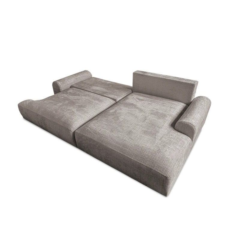 Melvano 4 Seater Corner Sectional, Right, Taupe