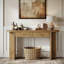Table console 63 po avec 2 tiroirs, canapé d'entrée ovale courbé avec rangement-144926945