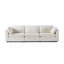 Tissu chenille blanc crème - modulaire, 3, style victorien avec accoudoirs roulés 3 style modulaire, beauté des accoudoirs