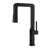 Modern Matte Black Single Handle Kitchen Faucet with Pull Out Sprayer and LED Temperature Display-99113324-130369151