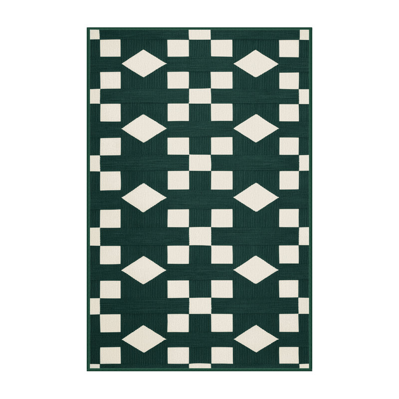 Tapis botanique brun lavable à la machine, Rectangle de 5 pi x 8 pi