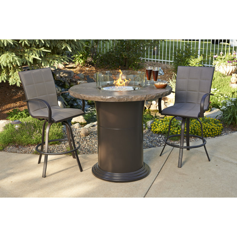 Round Glass Fire Pit Accessory, 20"