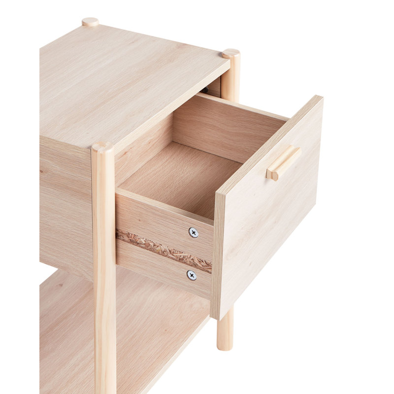 HOLDERVILLE 40cm W Manufactured Wood Bedside Table