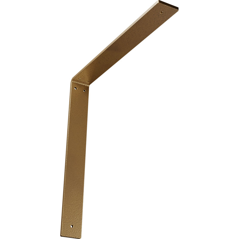 2"W x 16"D x 16"H Hamilton Steel Bracket, Hammered Gold, Hammered Gold, 16" H x 2" W x 16" D