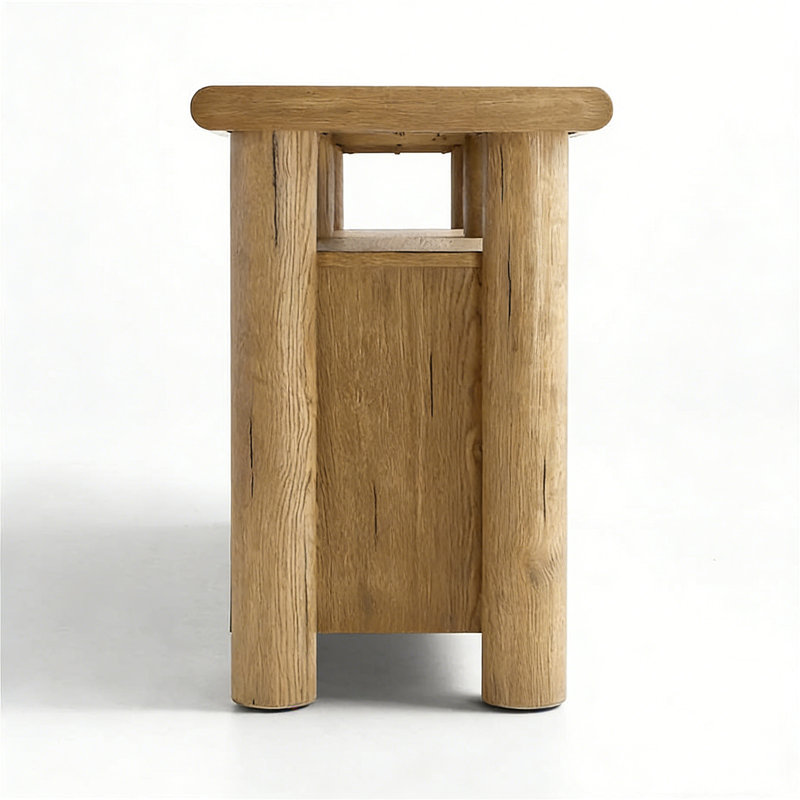 Console champêtre rétro, H 31,89 po x l 70,87 po x P 17,72 po