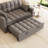 Sleeper Sofa Couch W/Pull Out Bed,  Modern Velvet Convertible Sleeper Sofa Bed, Small Love Seat Sofa Bed W/Pillows & Side Pockets For Small Space, Living Room, Apartment,Dark Gray-377464873
