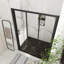 60 po X P 70 po H Porte de douche coulissante semi-sans cadre au fini noir mat