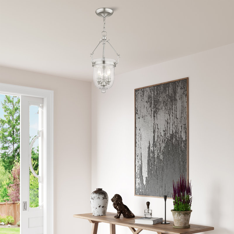 Husman 3 - Light Pendant, 20" H x 10" W x 10" D, Brushed Nickel
