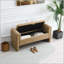 Banc de rangement en tissu avec accoudoirs 52,3 po-930539677
