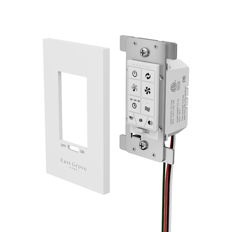 Commande murale câblée pour les ventilateurs de plafond intelligents East Grove Home