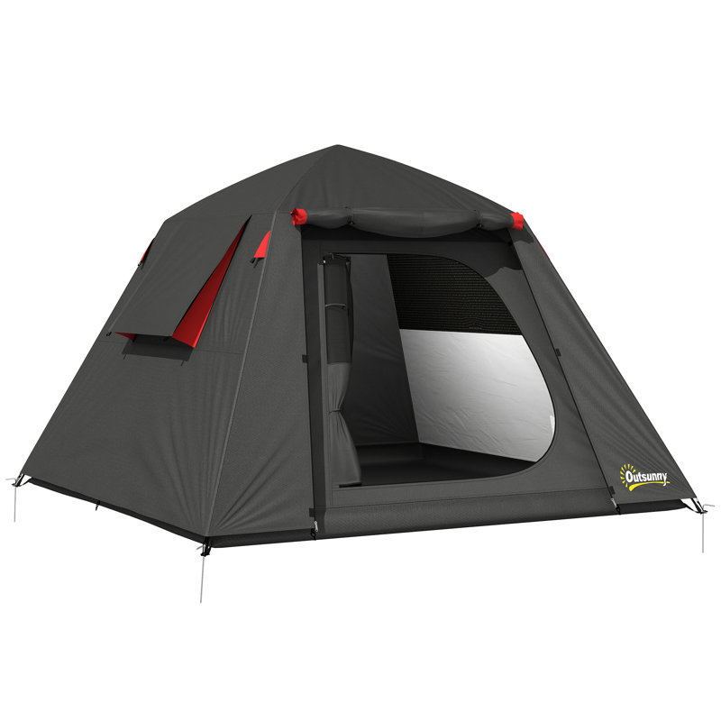 2 Person Tent, Grey/Red