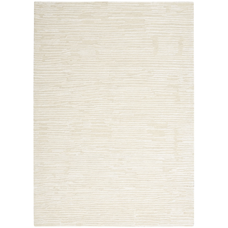 CK010 LINEAR Solid Colour;Striped Hand Woven Area Rug, Rectangle 160 x 221cm