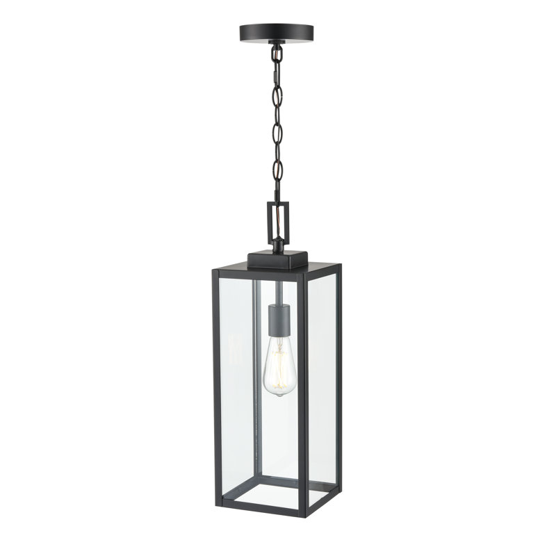 Mini-luminaire suspendu pour l'extérieur Robert, Noir mat