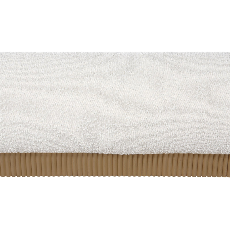 Rigby Upholstered Platform Bed, Queen, Cream Boucle Fabric