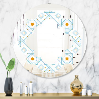Miroir mural sans cadre quadrilobe moderne &