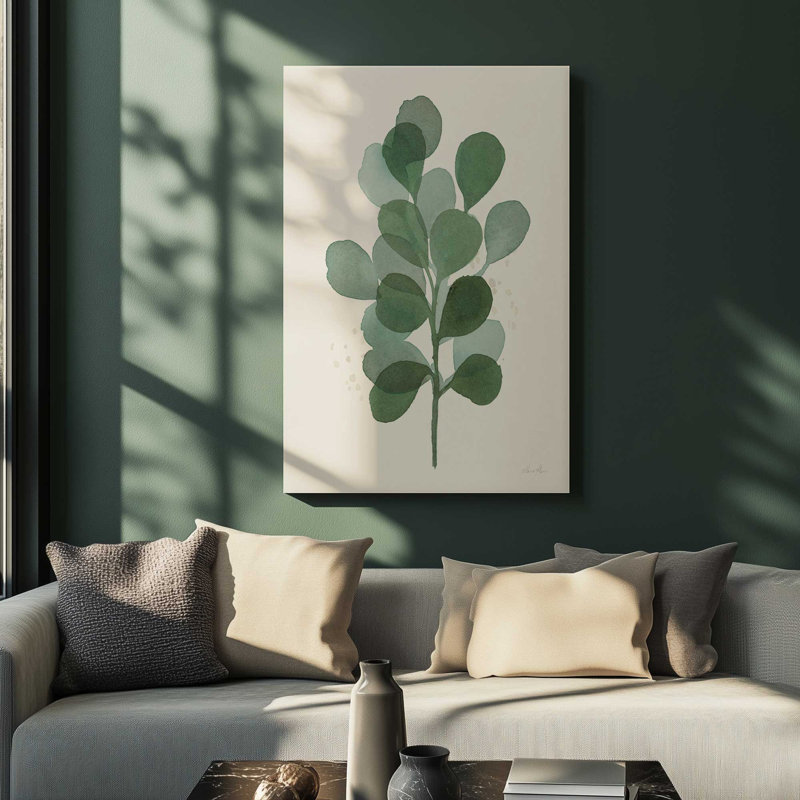 «Green Leaf Impressions I», toile tendue, H 18 po x l 12 po