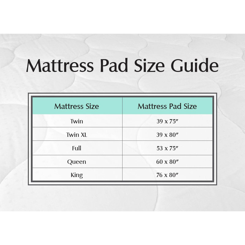 Extra-long Twin 2'' Mattress Pad, Queen
