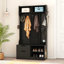 Hall Tree with 6 Hooks,Coat Hanger, Entryway Bench, Storage Bench,for Entrance, Hallwa,black