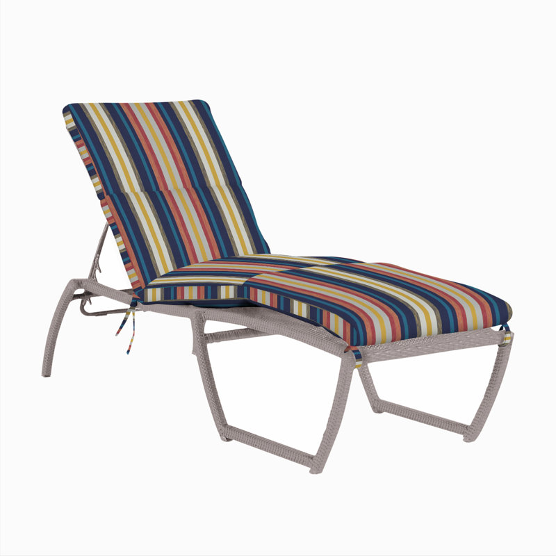 Skye 80.5" Long Reclining Single Chaise with Cushions, Oyster, Dove Sunbrella® Linen, No Welt