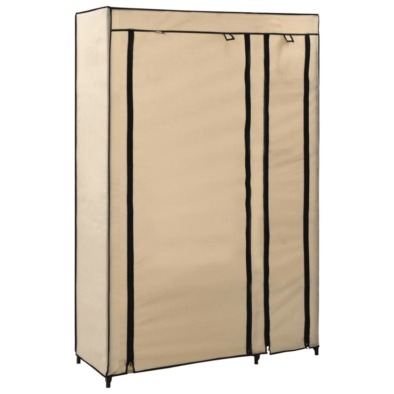 Carsten 2 Door Stainless Steel Wardrobe, Cream