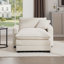 Canapé et chaise en velours côtelé 45,5 po Hassib-1102845468